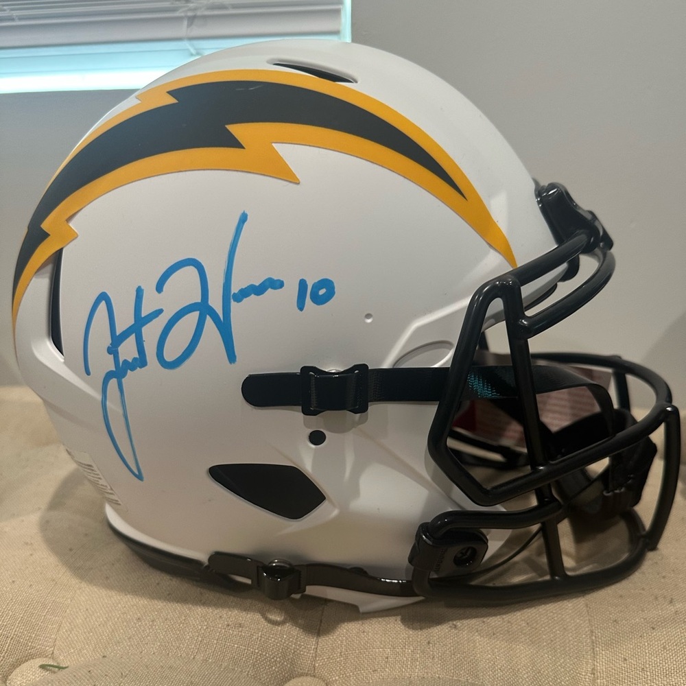 Full Size Authentic Autographed Justin Herbert Los Angeles Chargers Helmet